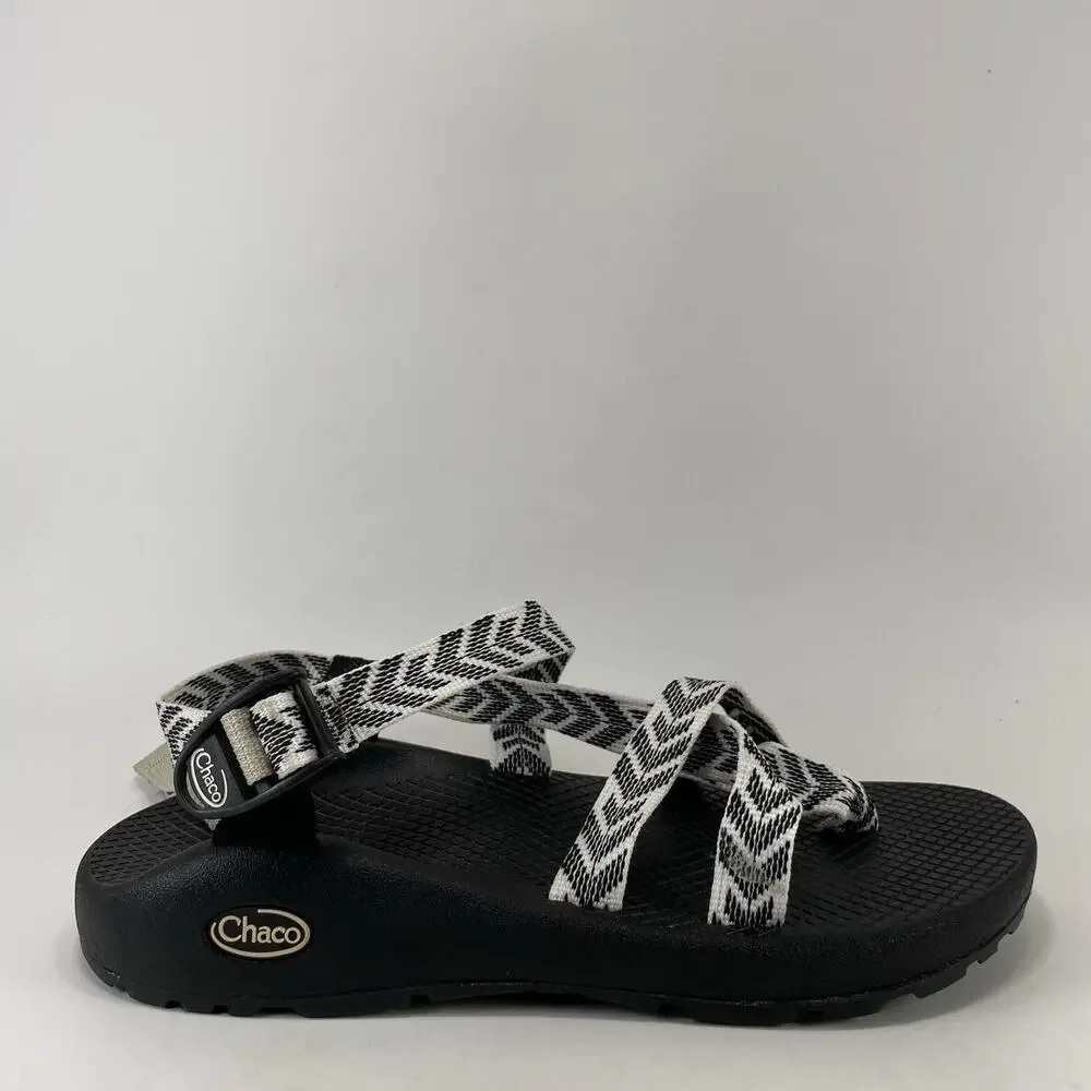 Chaco Z/Cloud 2 Womens 9 Black White Toe Loop Hiking Sport Sandals Active